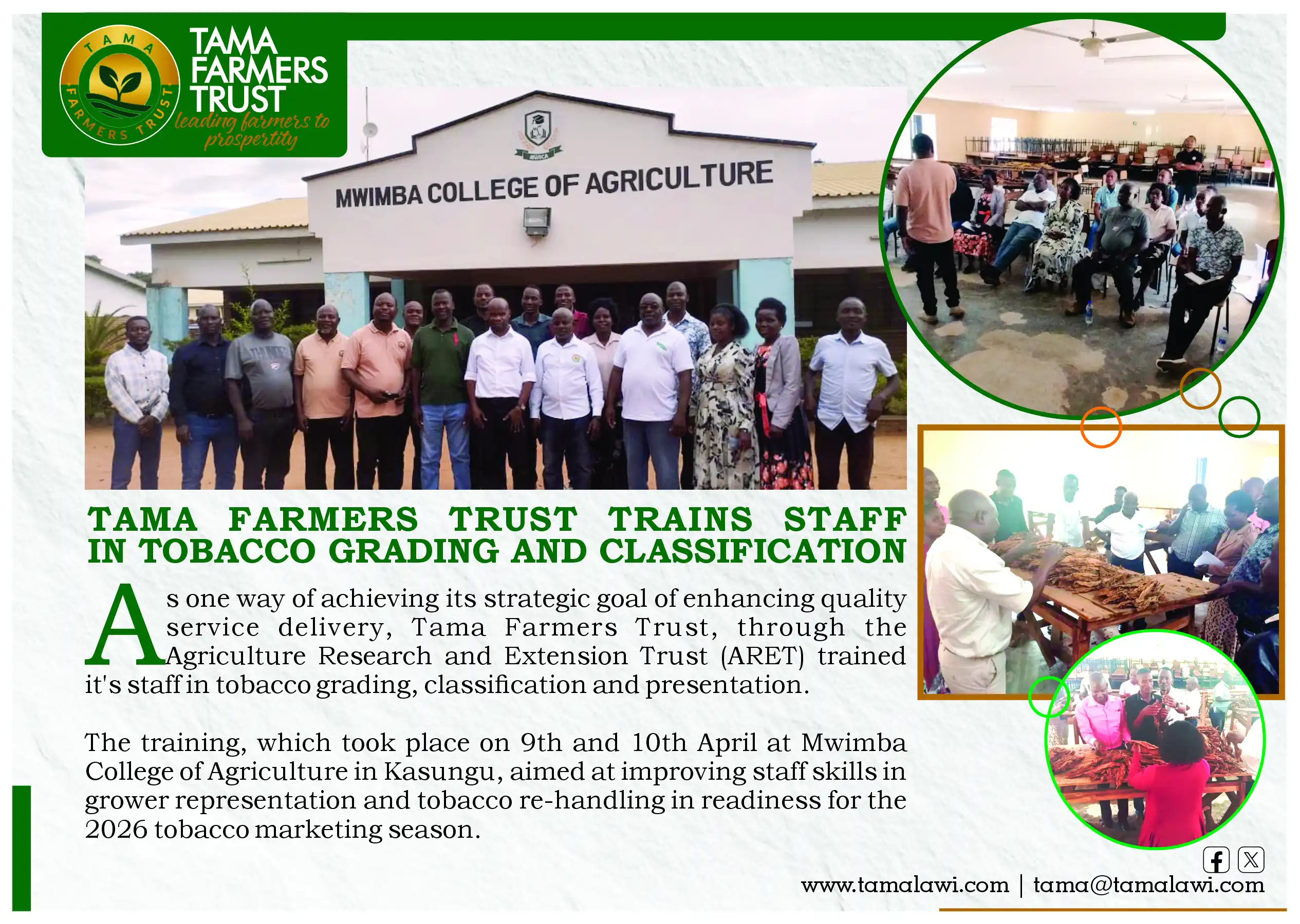 Tama Farmers Trust Staff Training.